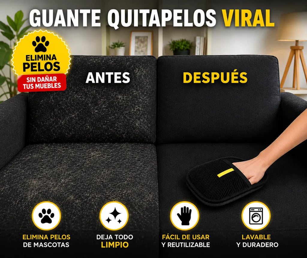 Guante Quitapelos Para Mascotas michis y perritos