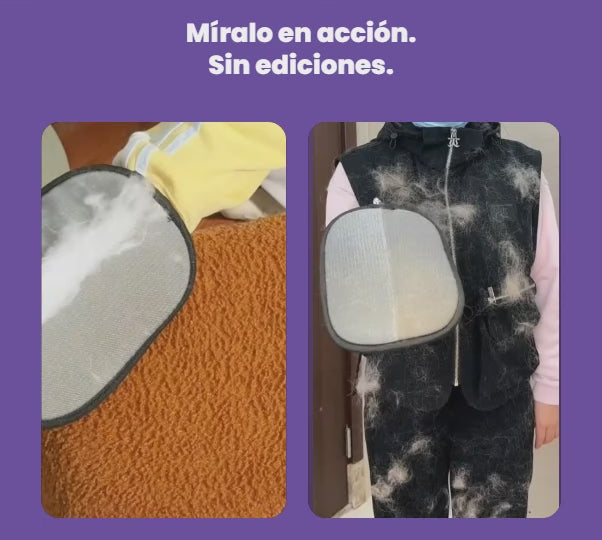 Guante Quitapelos Para Mascotas Reutilizables Perros Y Gatos
